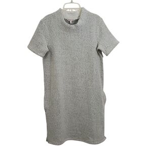 NWT Toad & Co Wiggins Dress Recycled Wool Grey Shift Mock Neck Small Casual
